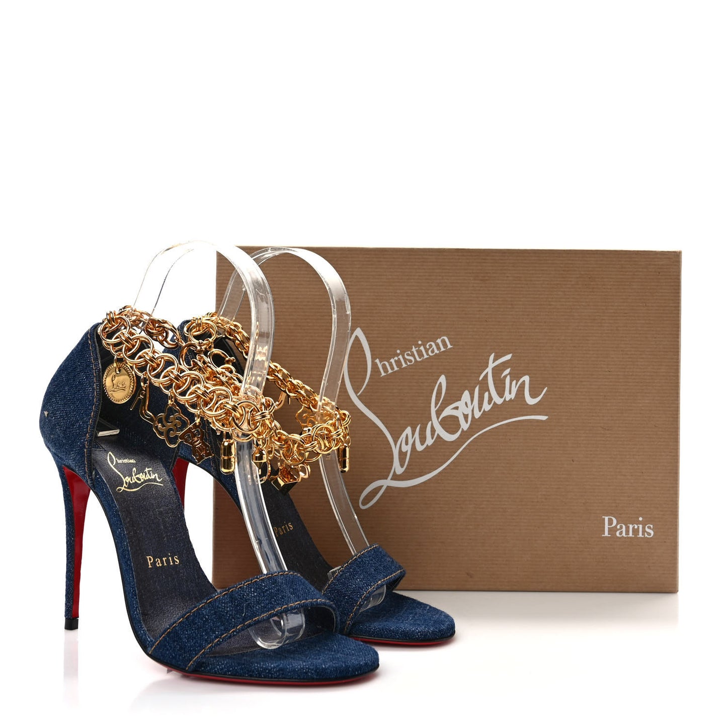 Denim Gourmi 100 Sandals 37 Blue Gold