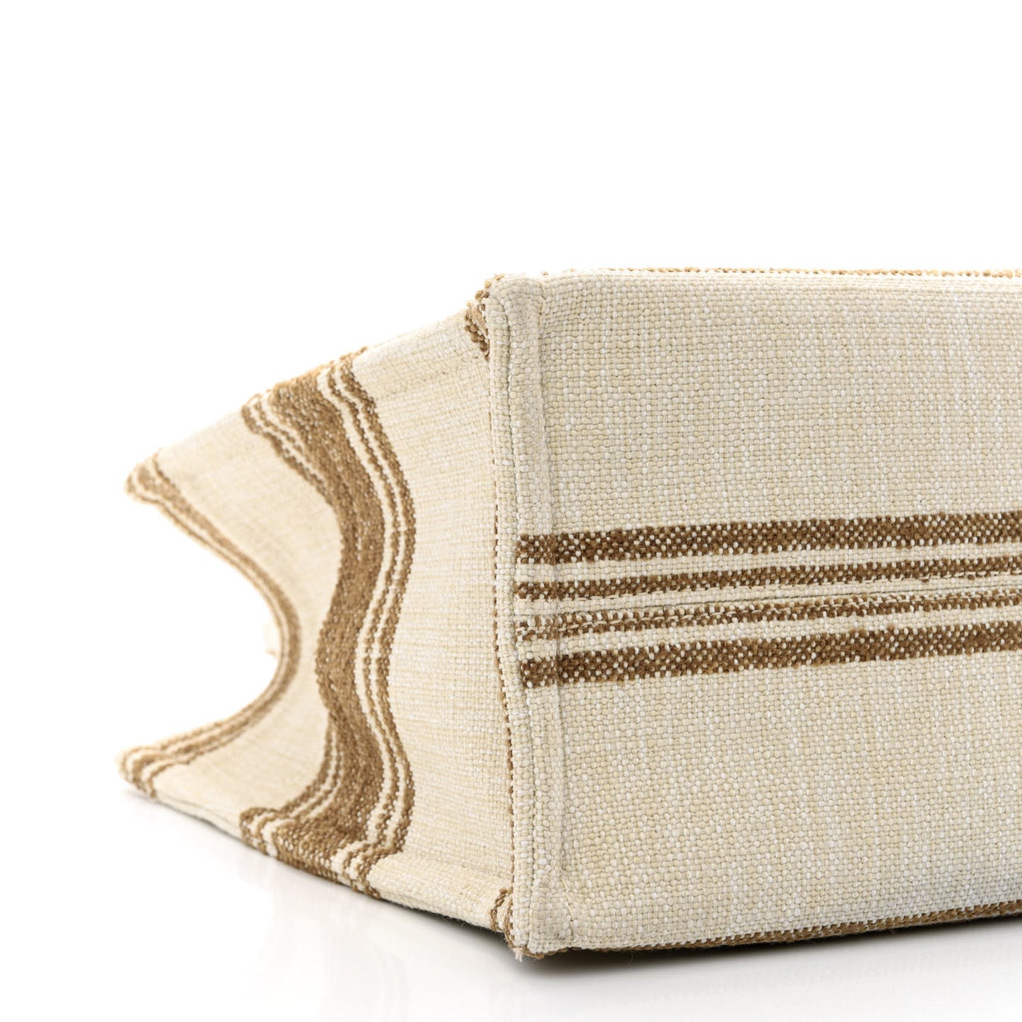 Canvas Calfskin Jacquard Cabas Tobacco Tan