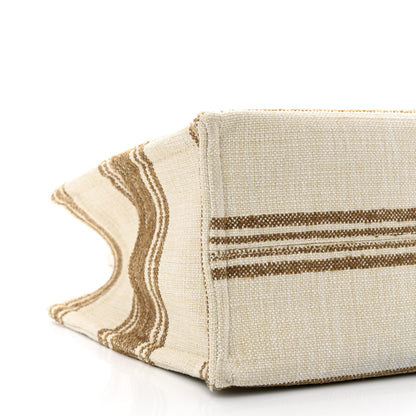 Celine Canvas Calfskin Jacquard Cabas Tobacco Tan 10 of 12