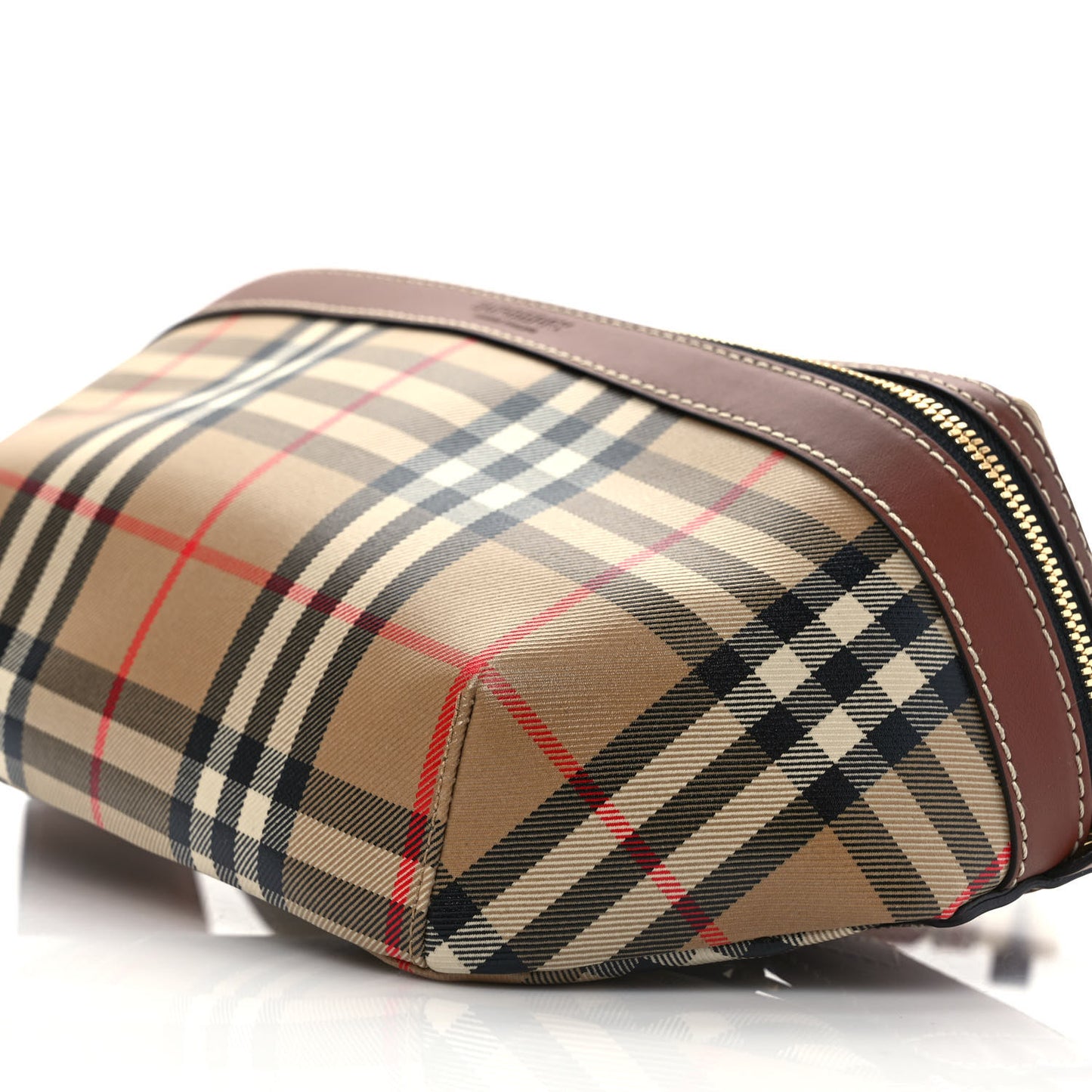 Nylon Vintage Check Medium Sonny Bum Bag Archive Beige Brown