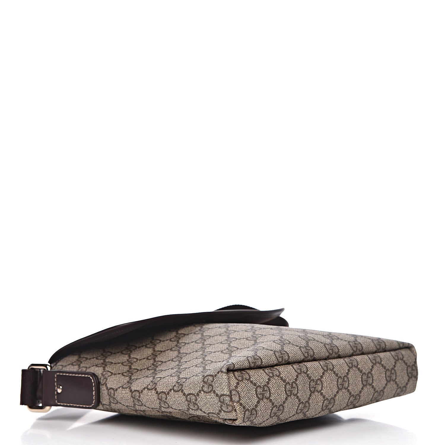 Gucci GG Plus Monogram Small Flap Messenger Bag Beige Dark Brown 4 of 10