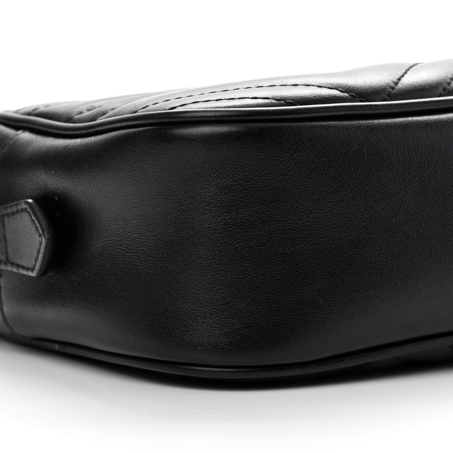 Calfskin Matelasse Small GG Marmont Chain Shoulder Bag Black