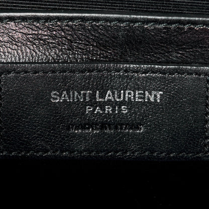 Saint Laurent SAINT LAURENT Calfskin Crocodile Embossed Medium Classic Monogram Kate Tassel Satchel Fog 7 of 13