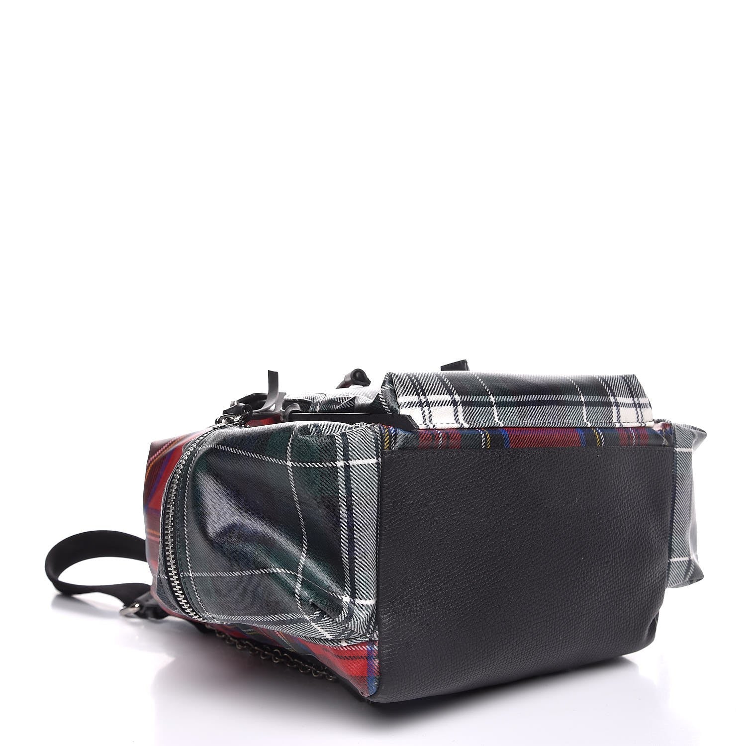 Burberry Laminated Tartan Patchwork Medium Rucksack Backpack Military Red 4 of 9