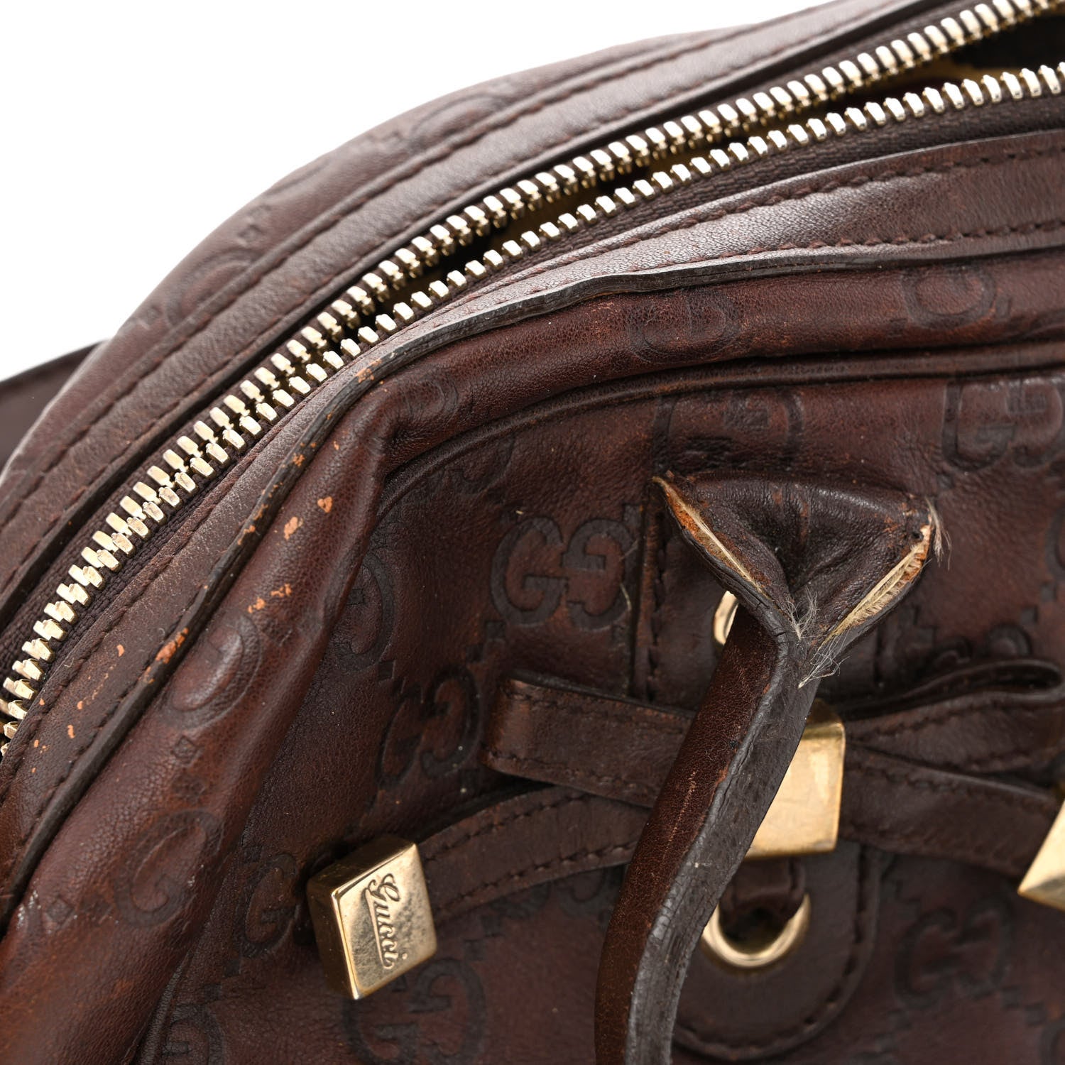 Gucci Guccissima Small Princy Satchel Brown 16 of 21