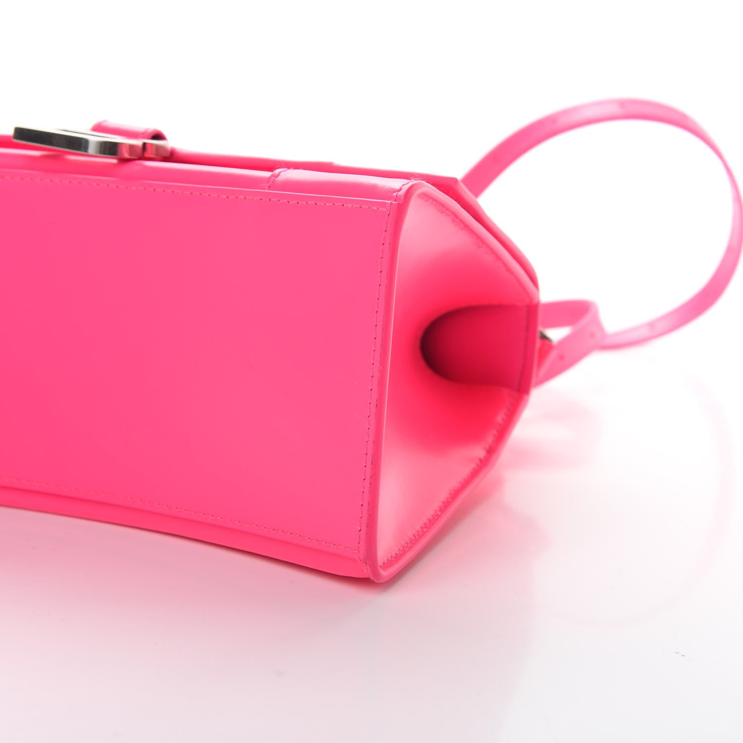 Balenciaga Shiny Box Calfskin Small Hourglass Top Handle Bag Hot Pink 12 of 13