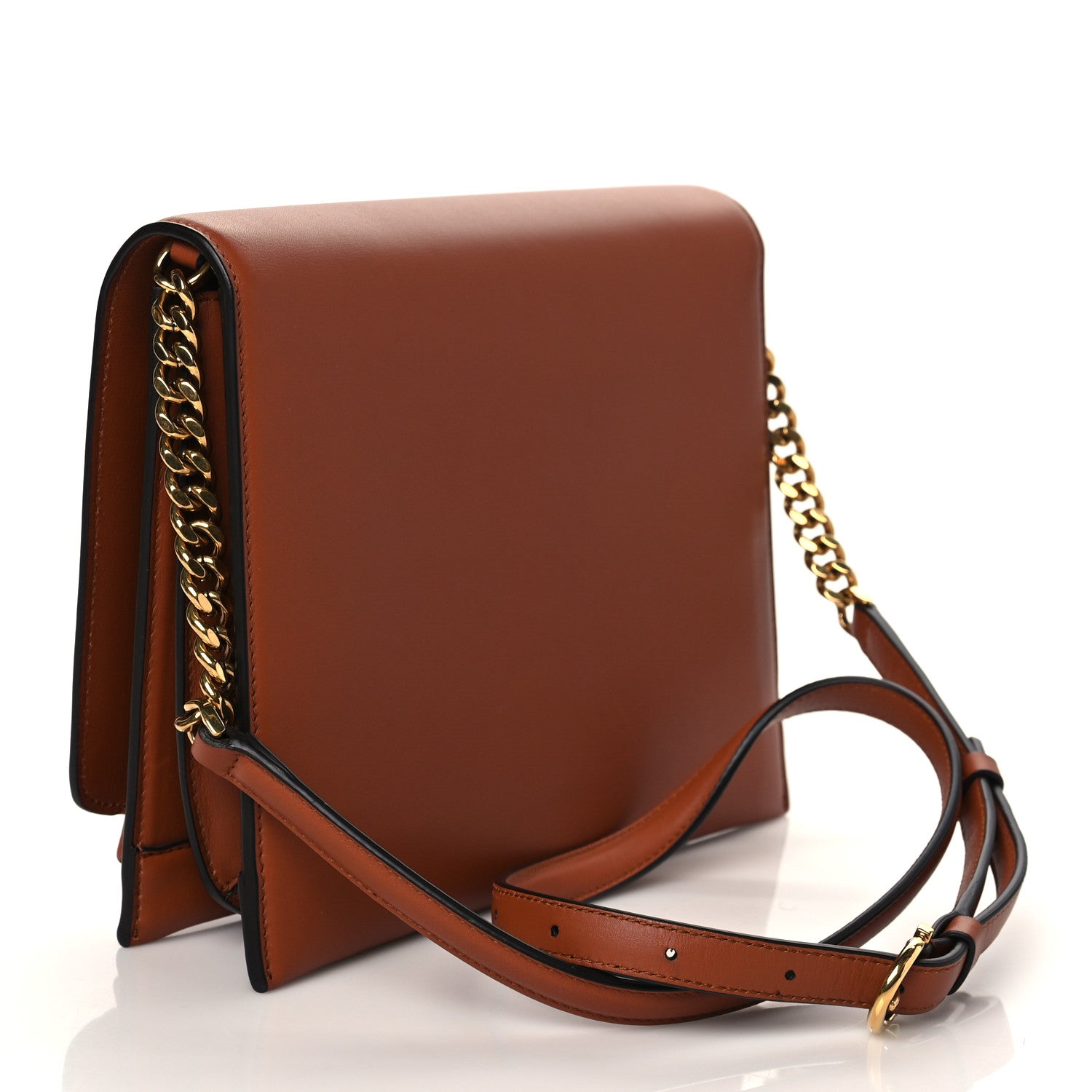 Salvatore Ferragamo Calfskin Trifolio Flap Bag Siena Tan 3 of 9