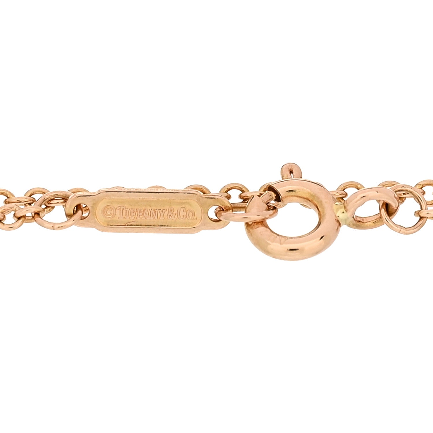 Tiffany 18K Rose Gold T Double Chain Bracelet 3 of 3