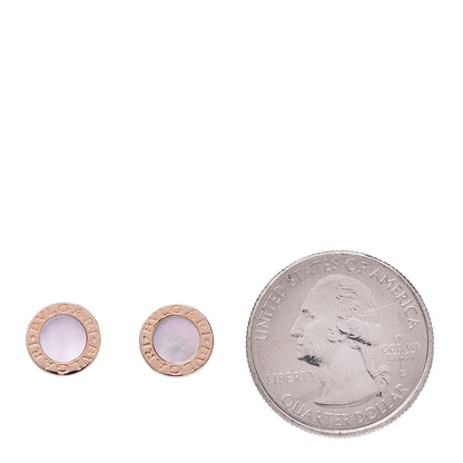 Bulgari 18K Rose Gold Mother of Pearl BVLGARI BVLGARI Stud Earrings 2 of 5