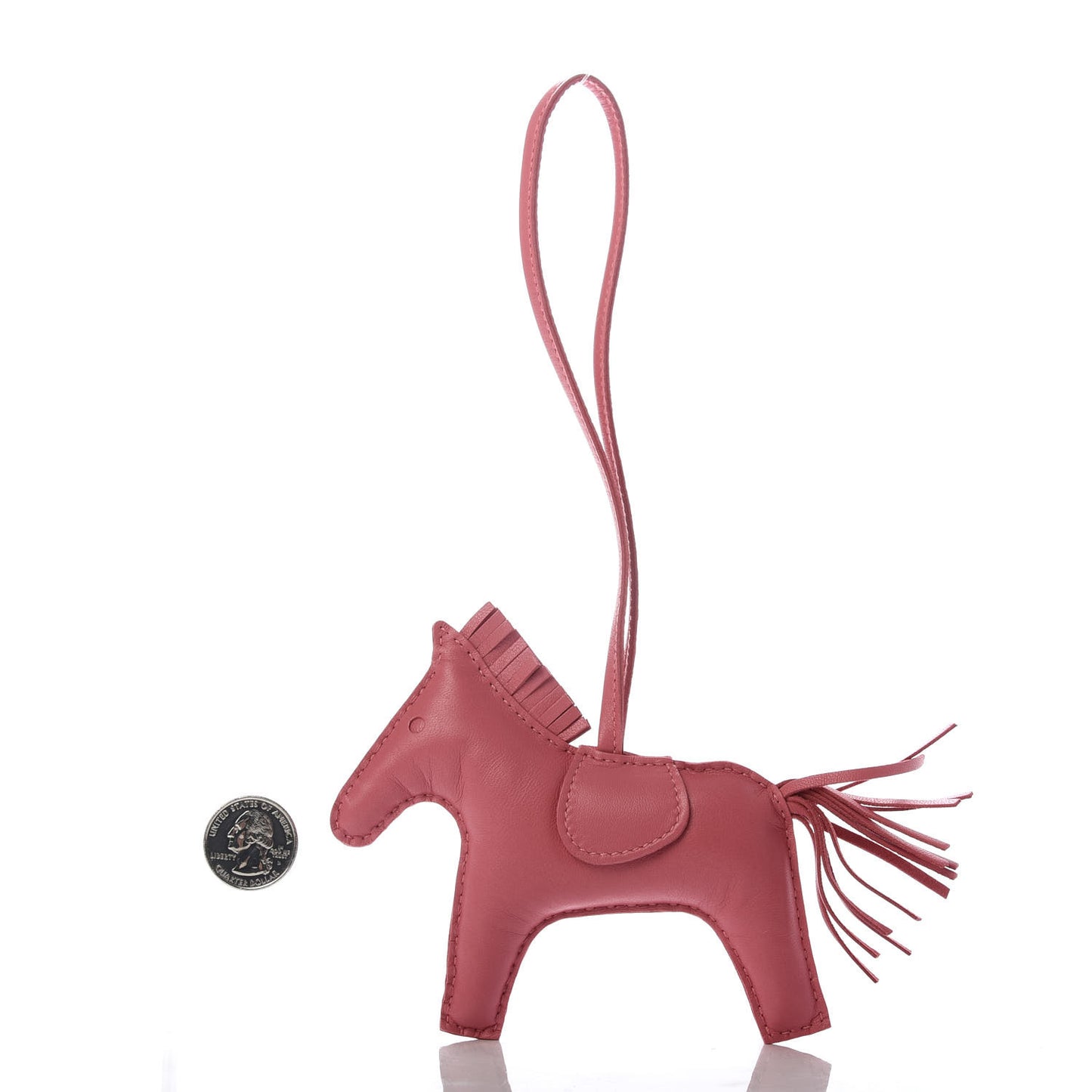 Milo Lambskin Grigri Rodeo Horse Bag Charm MM Rose Azalee