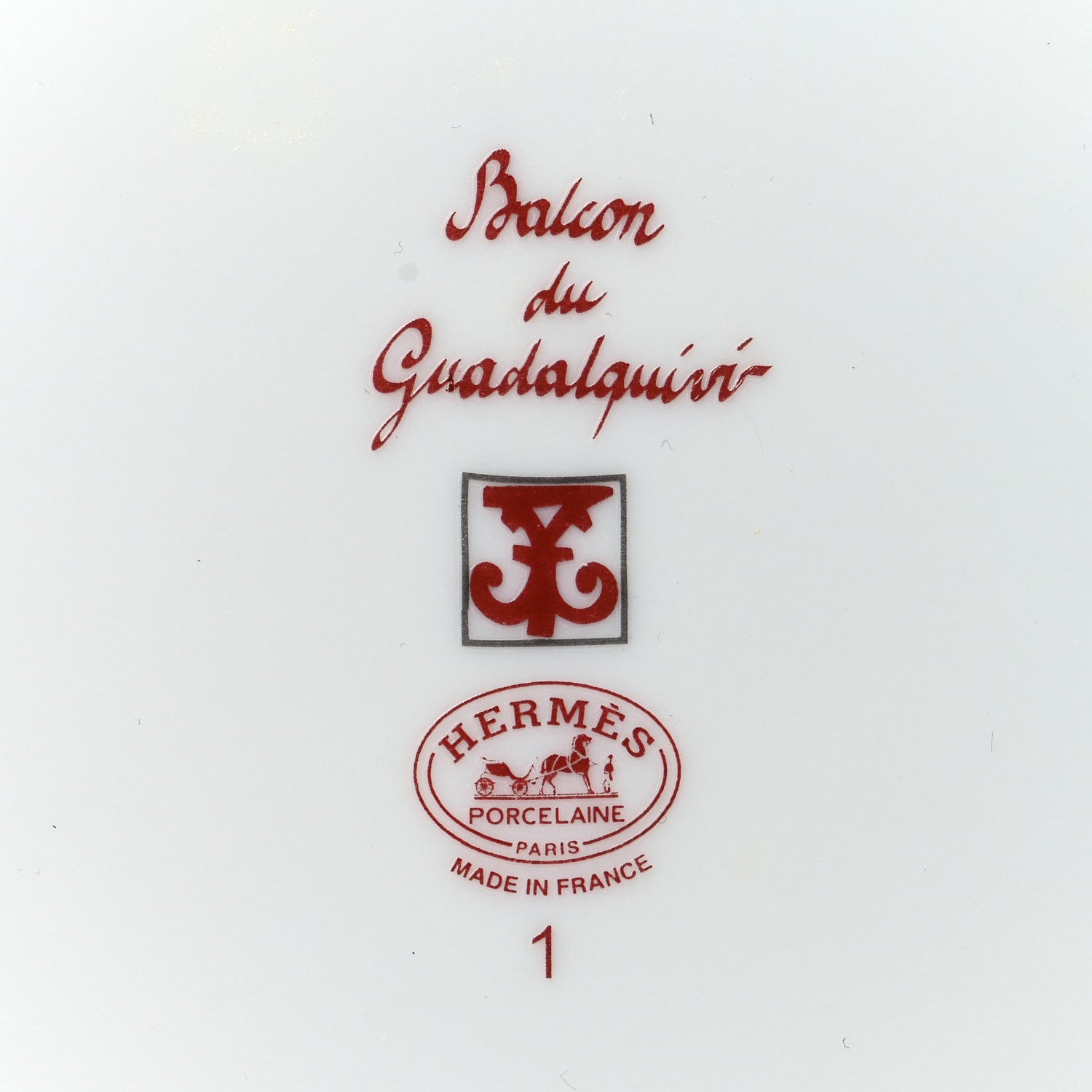 Hermes Porcelain Balcon du Guadalquivir Plate Set of 2 4 of 5