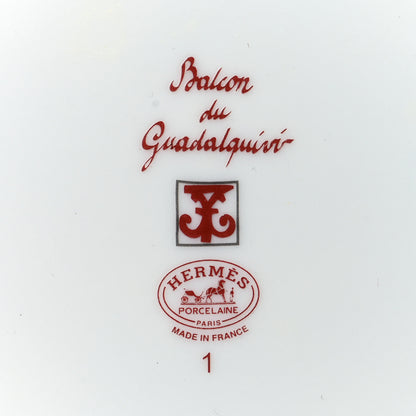 Hermes Porcelain Balcon du Guadalquivir Plate Set of 2 4 of 5