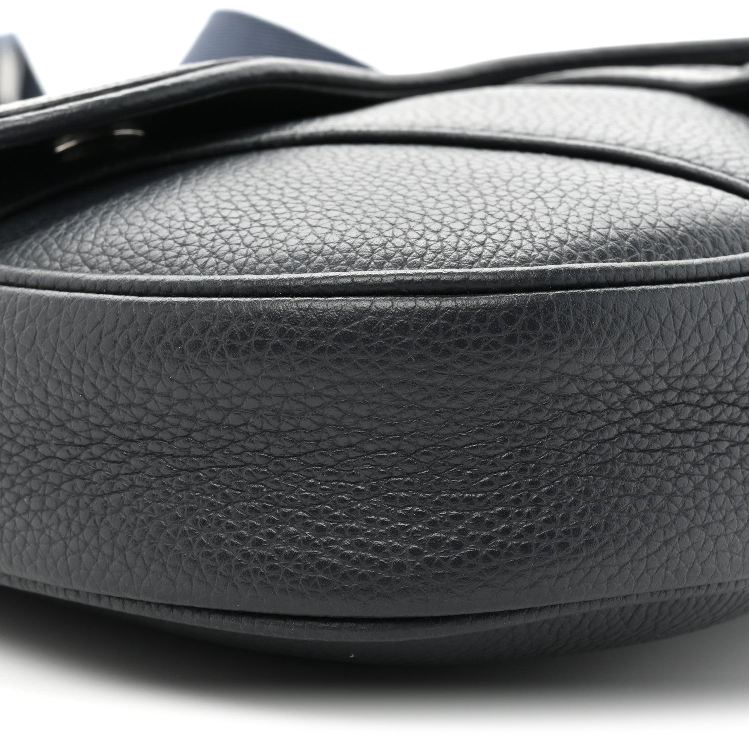Christian Dior Grained Calfskin Saddle Bag Navy Blue 9 of 11