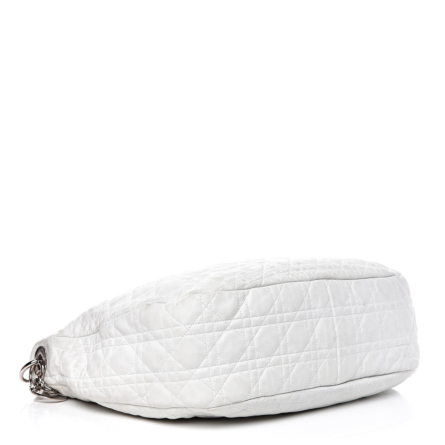 Christian Dior Lambskin Cannage Large Dior Soft Hobo White 3 of 19