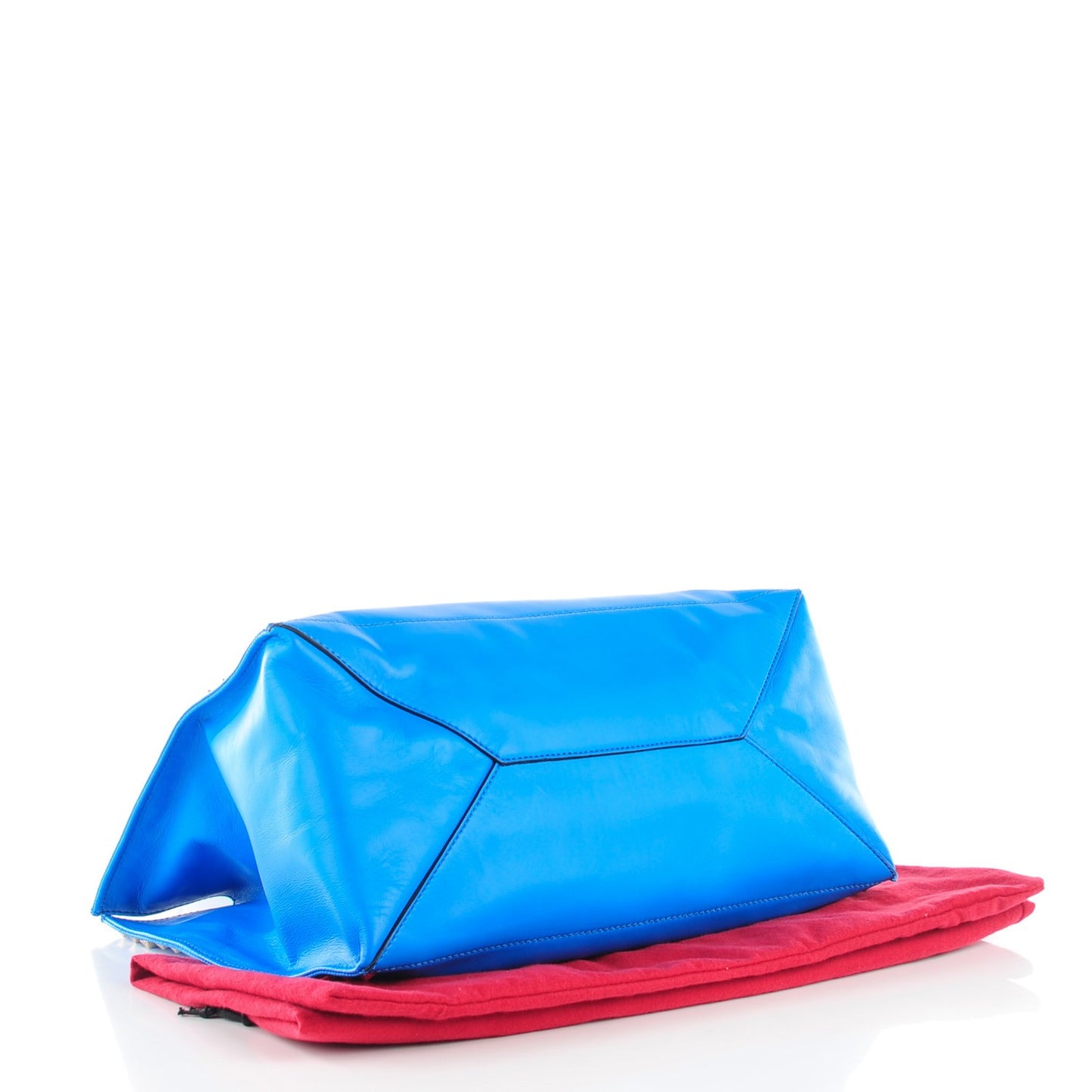 Nappa Medium Rockstud Soft Tote Blue Fluo