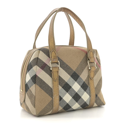 Burberry Shimmer Check Mini Boston Bag Gold 3 of 11