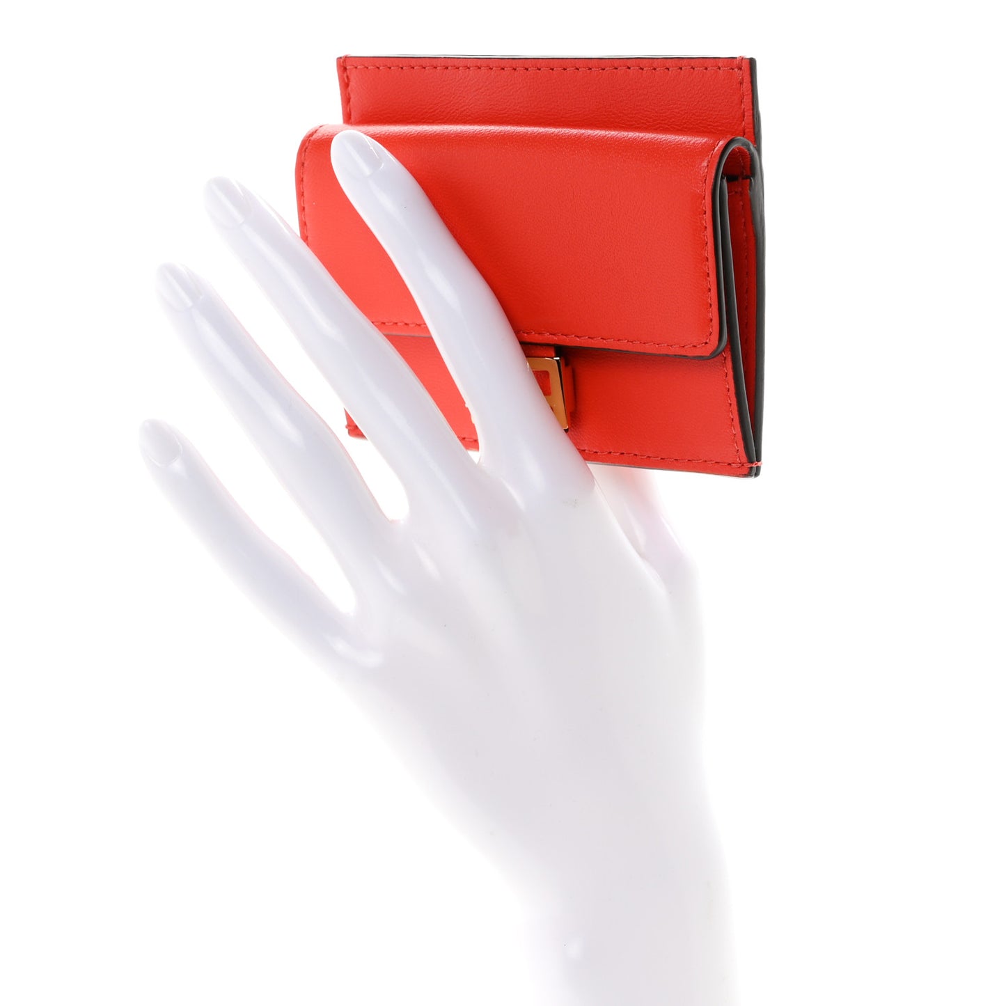 Nappa Matisse FF Diagonal Embossed Fold Over Card Holder Wallet Papavero