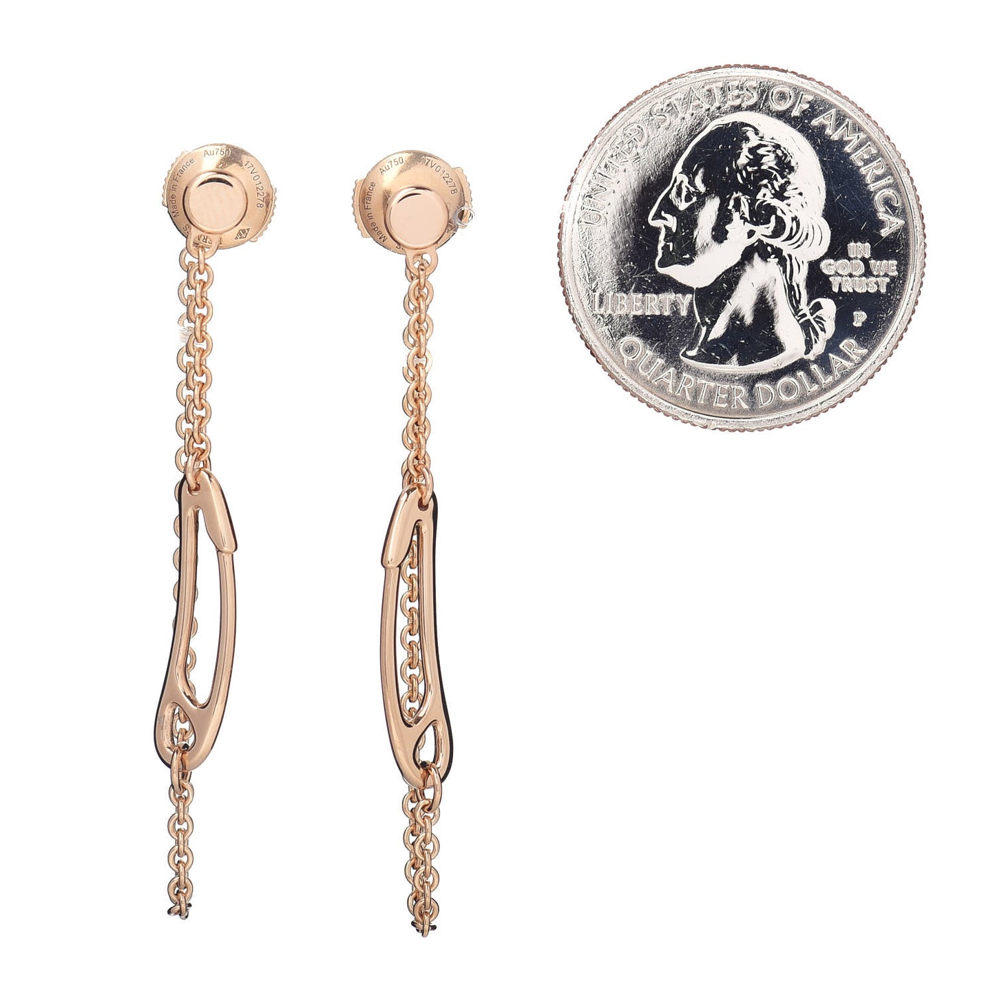 18K Rose Gold TPM Chaine D'Ancre Punk Earrings