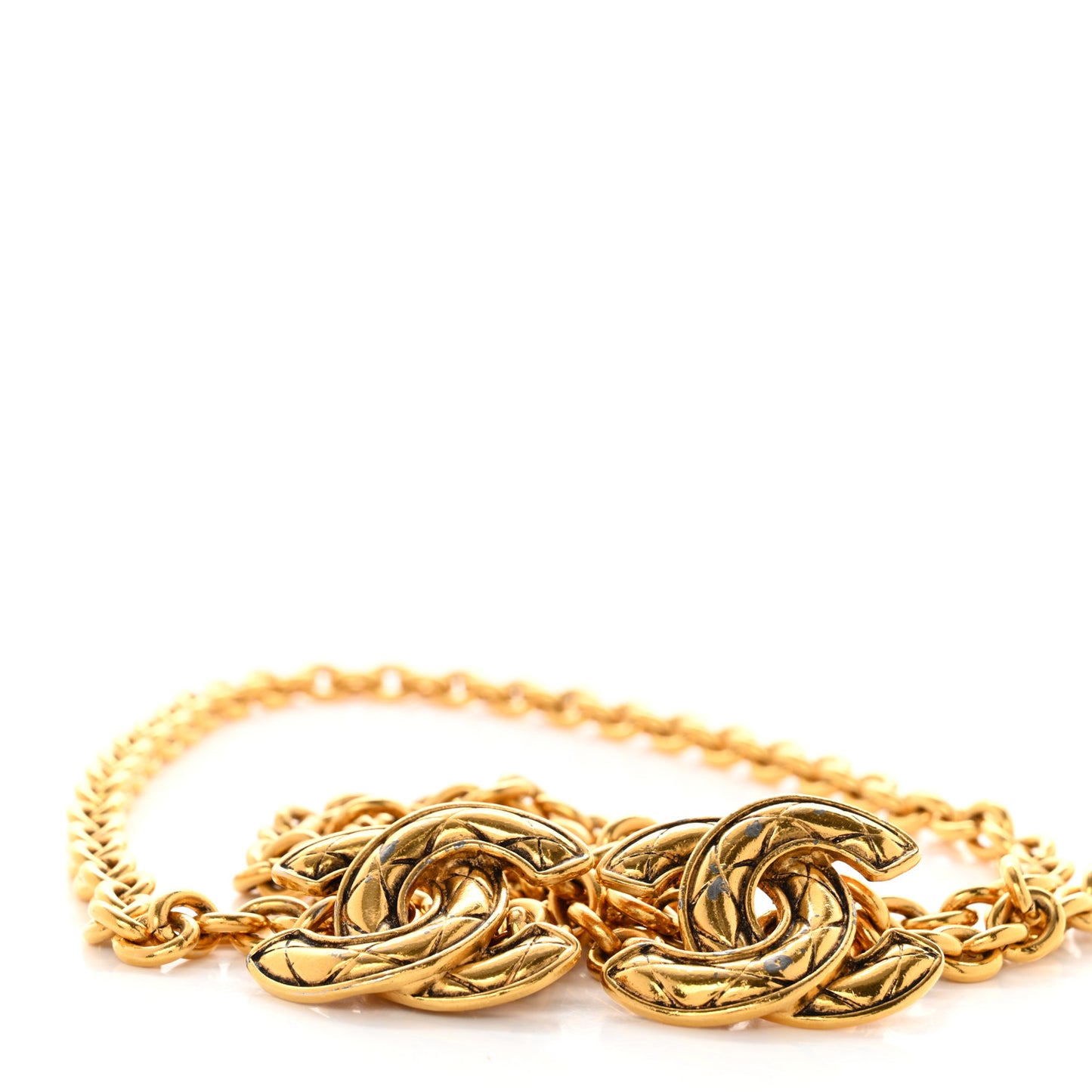 Metal Chain CC Belt Gold
