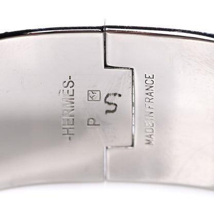 Hermes Enamel Wide Clic Clac H Bracelet PM Bleu Profond 3 of 5