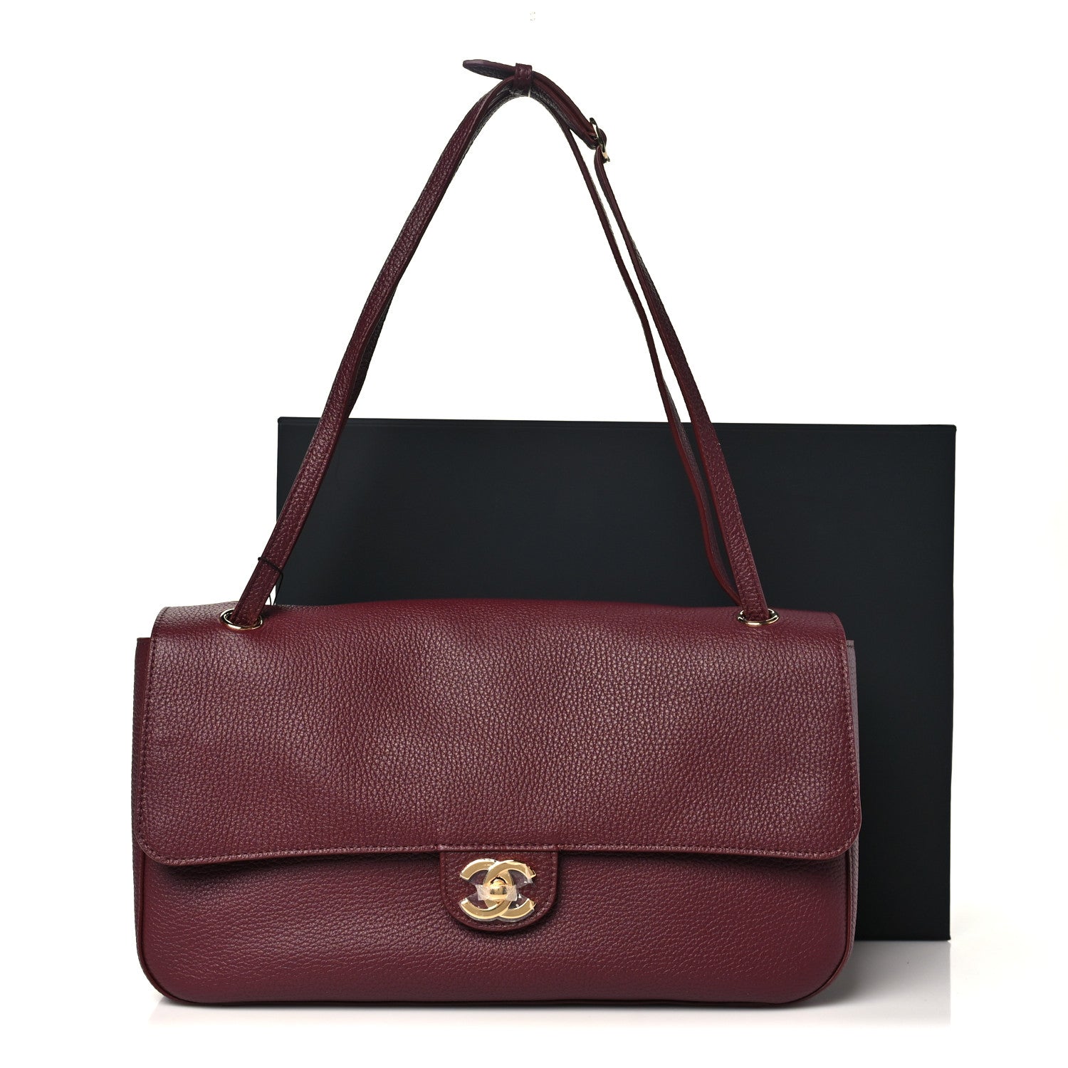 Chanel Grained Calfskin Small Souplissimo Maxi Flap Burgundy 11 of 11