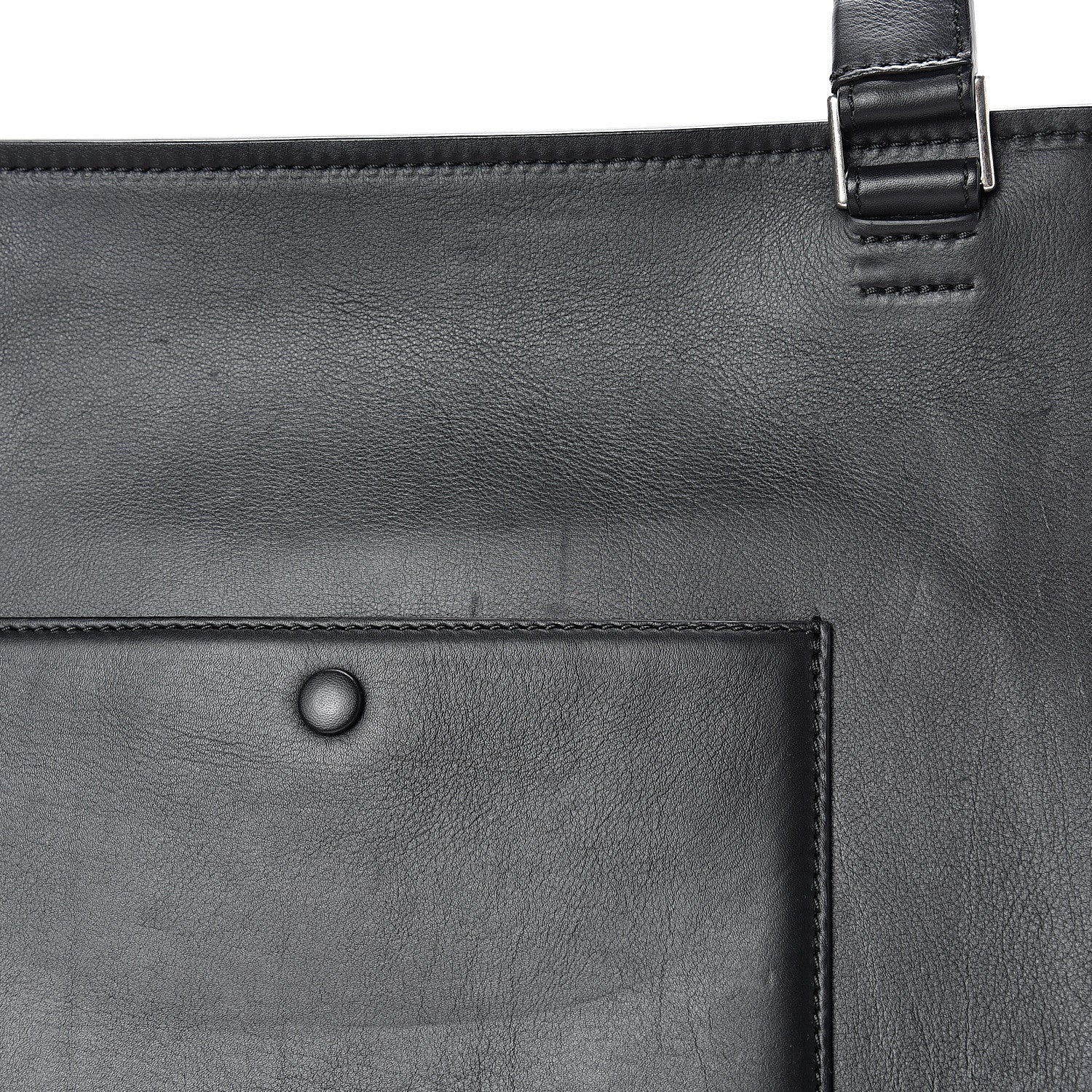 Celine Textured Calfskin Medium Bi-Color Edge Shoulder Bag Black Beige 14 of 15