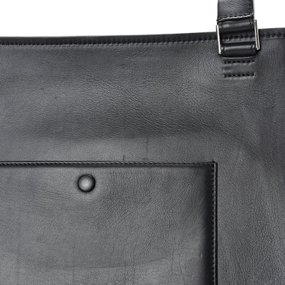 Celine Textured Calfskin Medium Bi-Color Edge Shoulder Bag Black Beige 14 of 15