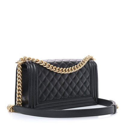 Chanel Caviar Quilted Medium Boy Flap Black 2 of 8