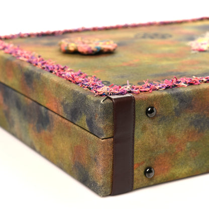 Chanel Washed Toile Graffiti On The Pavements Briefcase Khaki Multicolor 8 of 10