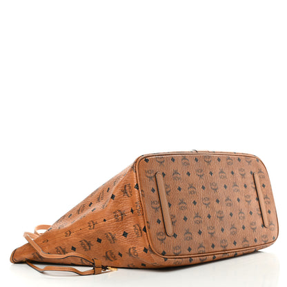 MCM Visetos Large Liz Reversible Shopper Tote Cognac 6 of 17