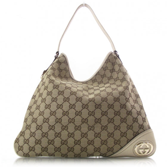 Monogram Medium New Britt Hobo Off White