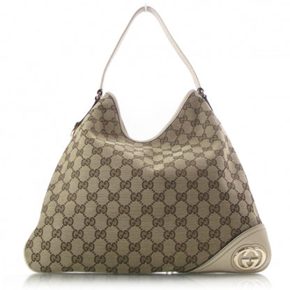 Gucci Monogram Medium New Britt Hobo Off White 1 of 10