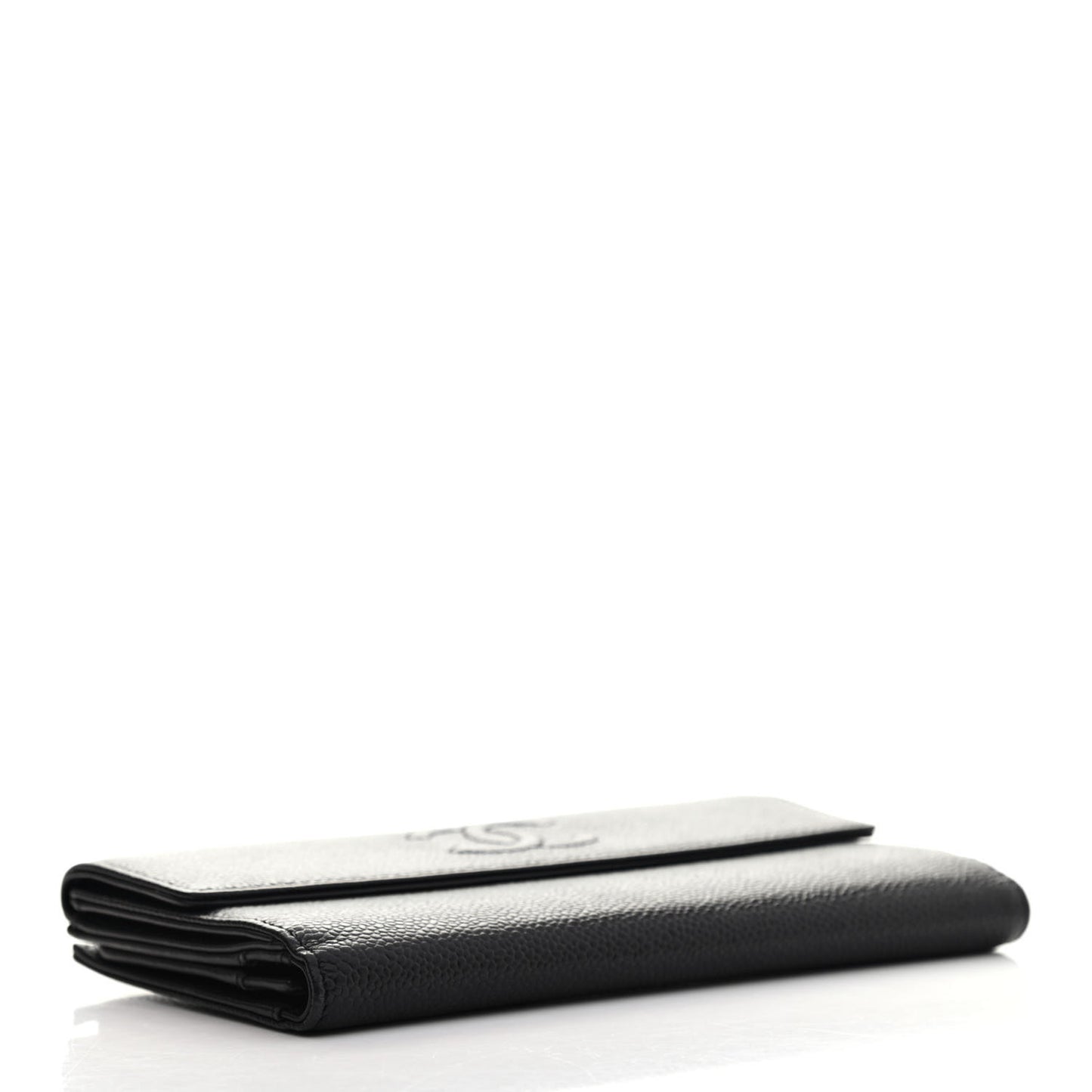 Caviar Timeless CC French Long Wallet Black