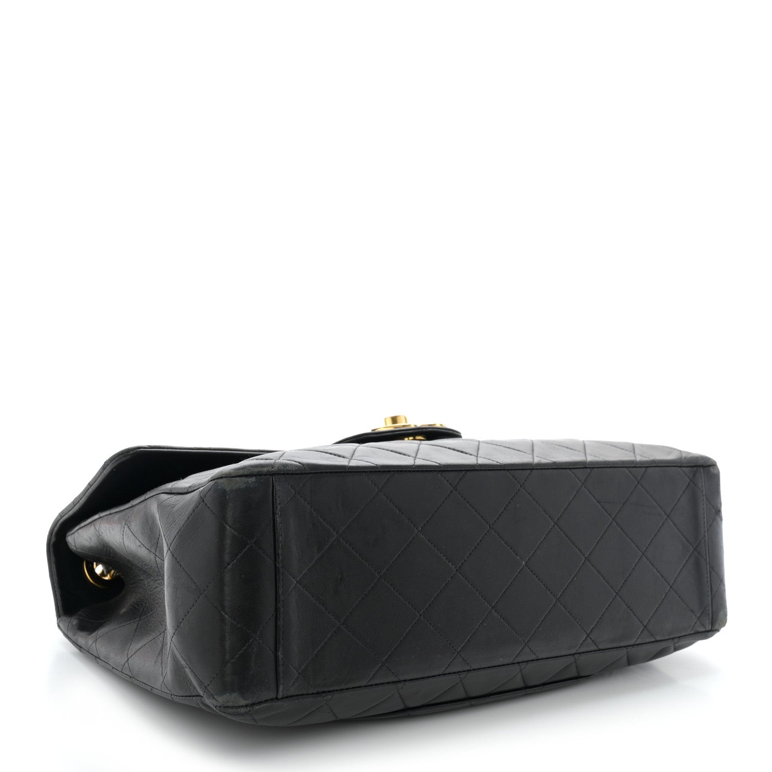 Chanel Lambskin Quilted XL Jumbo Single Flap Black 4 of 15