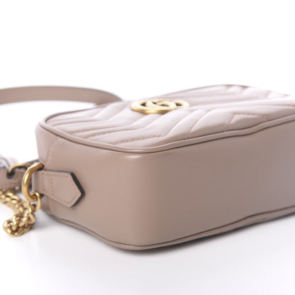 Gucci Calfskin Matelasse Mini GG Marmont Chain Shoulder Bag Porcelain Rose 7 of 8