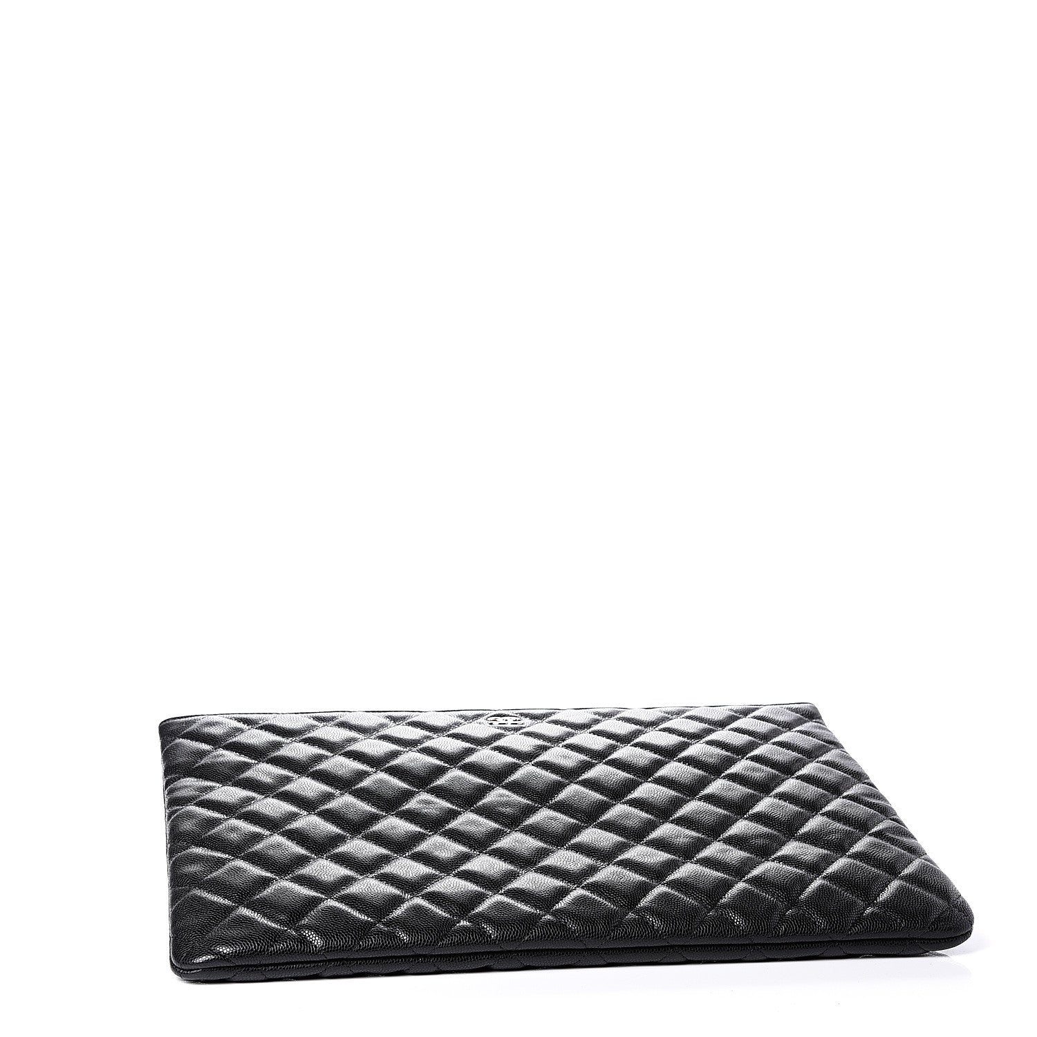 Chanel Caviar Quilted Large Cosmetic Case Black 3 of 9