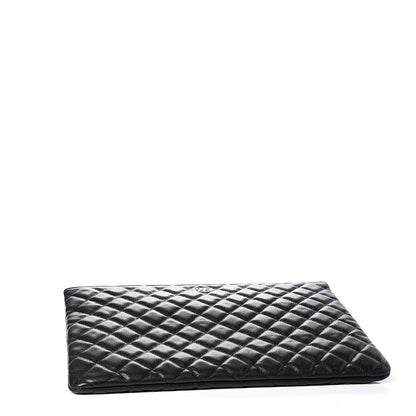 Chanel Caviar Quilted Large Cosmetic Case Black 3 of 9