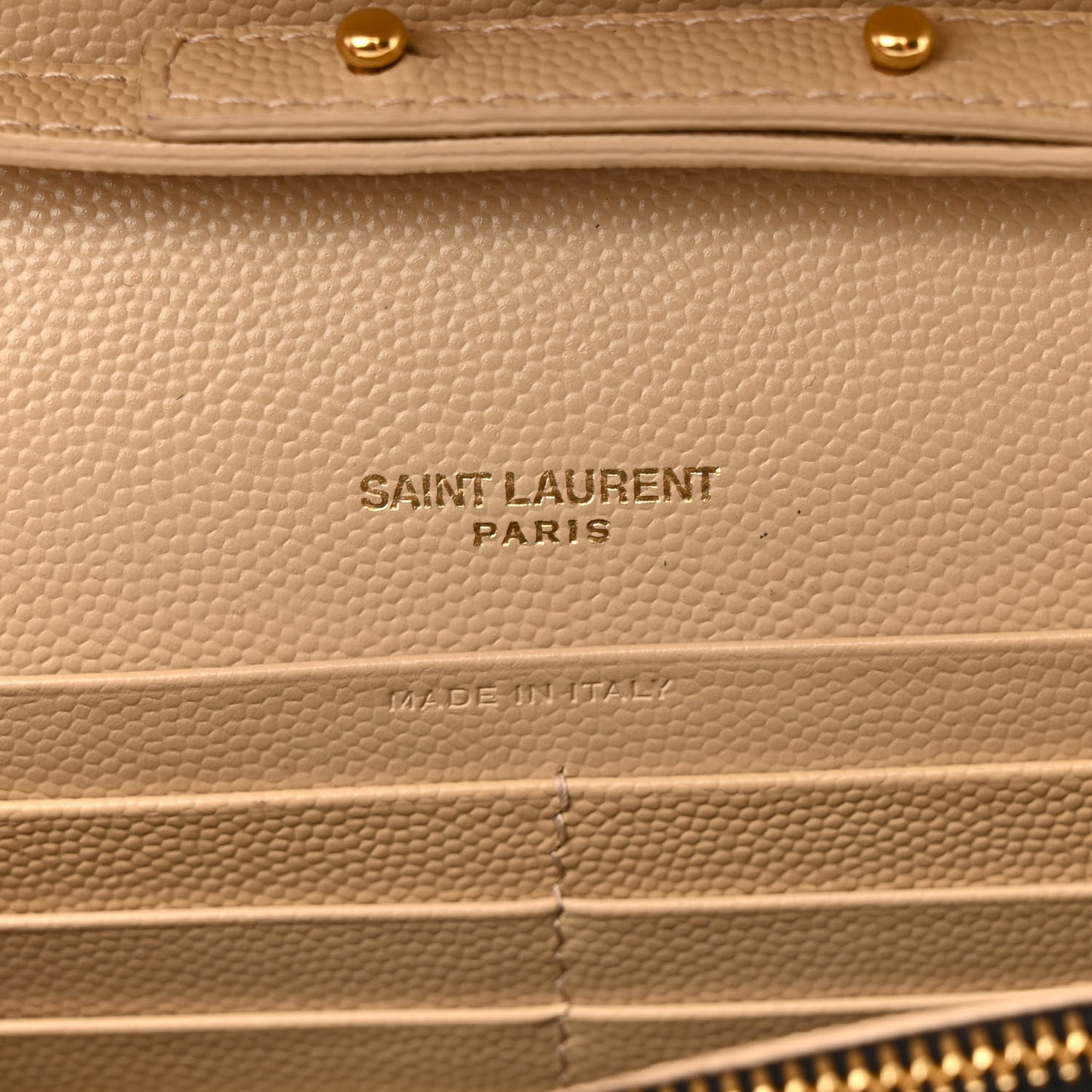 Grain De Poudre Matelasse Chevron Monogram Chain Wallet Dark Beige