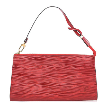 Louis Vuitton Epi Pochette Accessories 24 Castillan Red 1 of 8