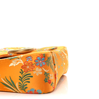 Gucci Jacquard Matelasse Floral Medium GG Marmont Shoulder Bag Yellow 8 of 17
