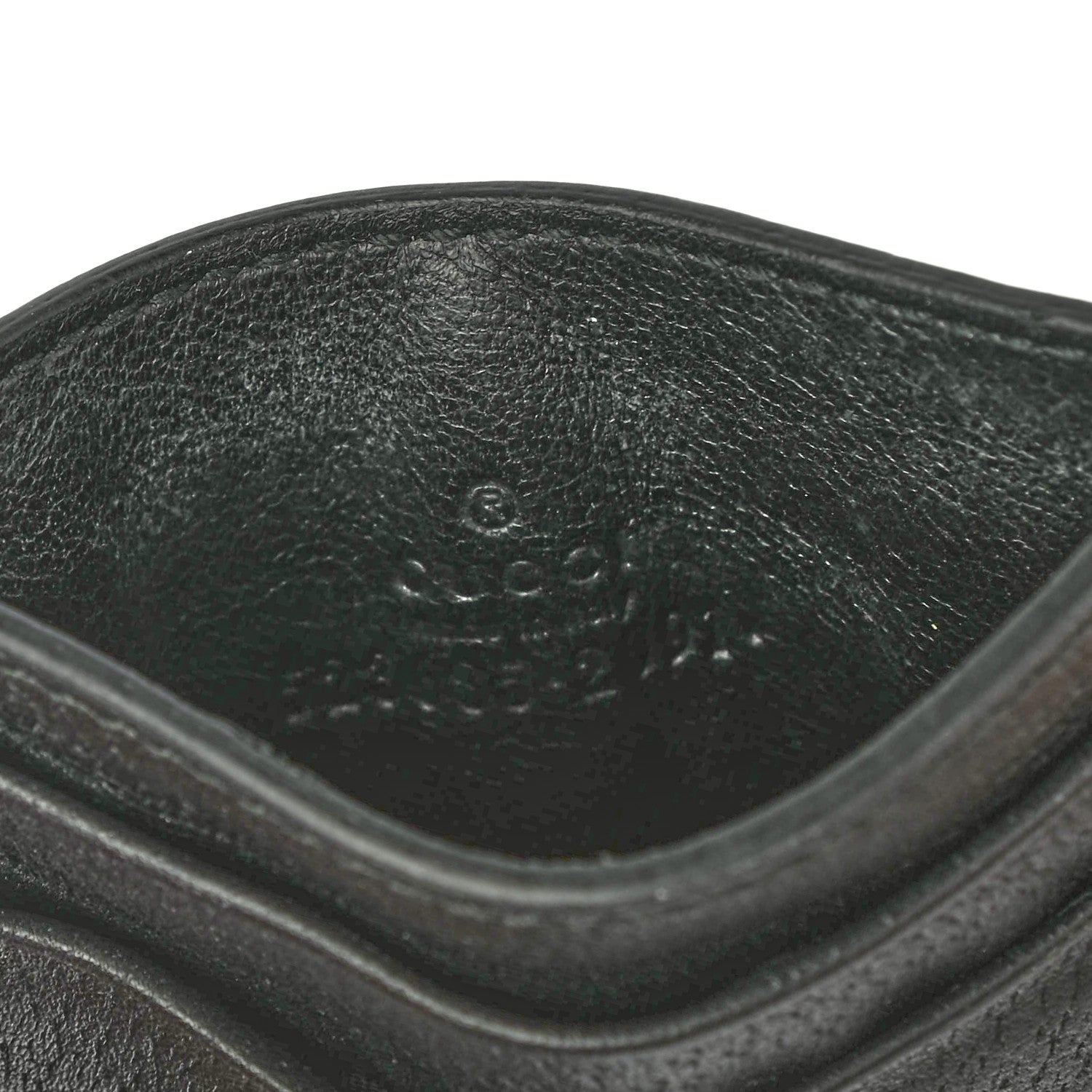 Gucci Pebbled Calfskin Animalier Card Holder Black 5 of 5