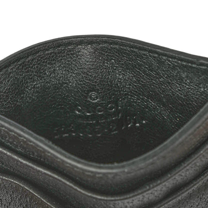 Gucci Pebbled Calfskin Animalier Card Holder Black 5 of 5