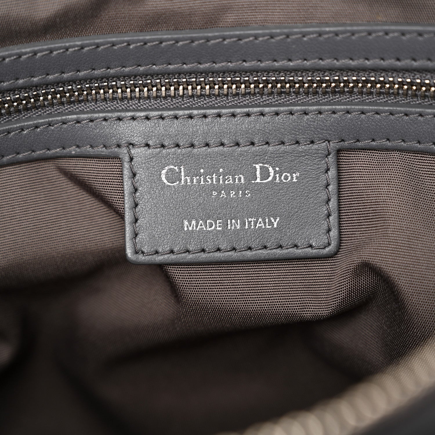 Christian Dior Lambskin Cannage Medium Granville Tote dARK Grey 6 of 14