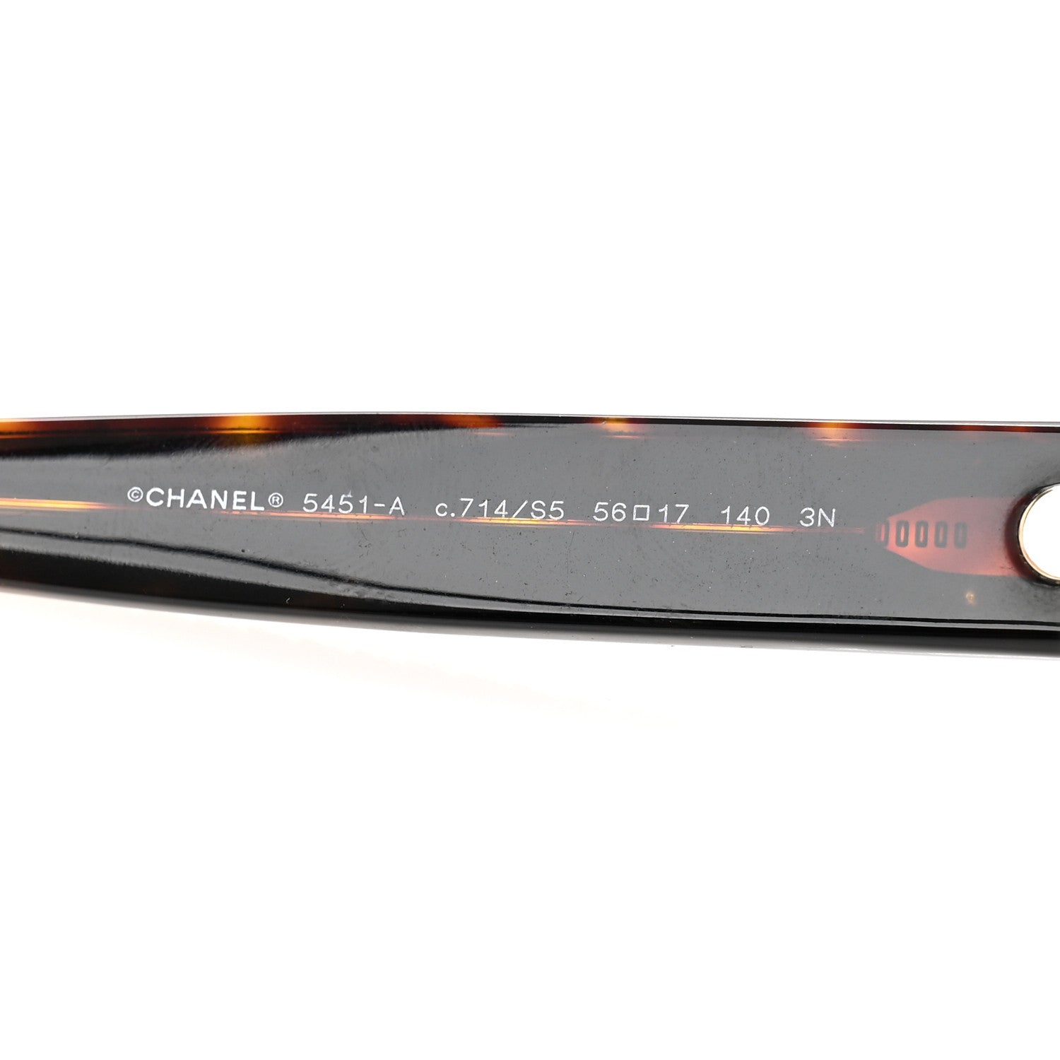 Chanel Acetate Sequin Round Sunglasses 5451-A Dark Tortoise 5 of 9