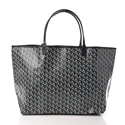 Goyard Goyardine Saint Louis Claire Voie GM Black Blue 3 of 10