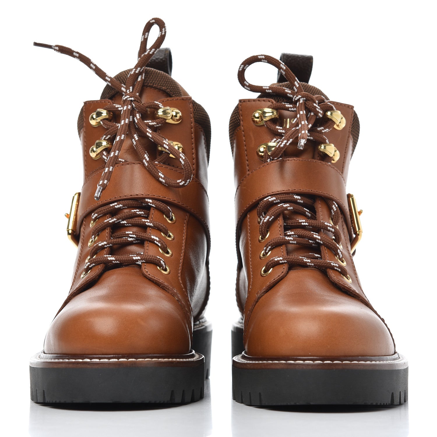 Louis Vuitton Calfskin Territory Ranger Combat Boots 37.5 Cognac 2 of 14
