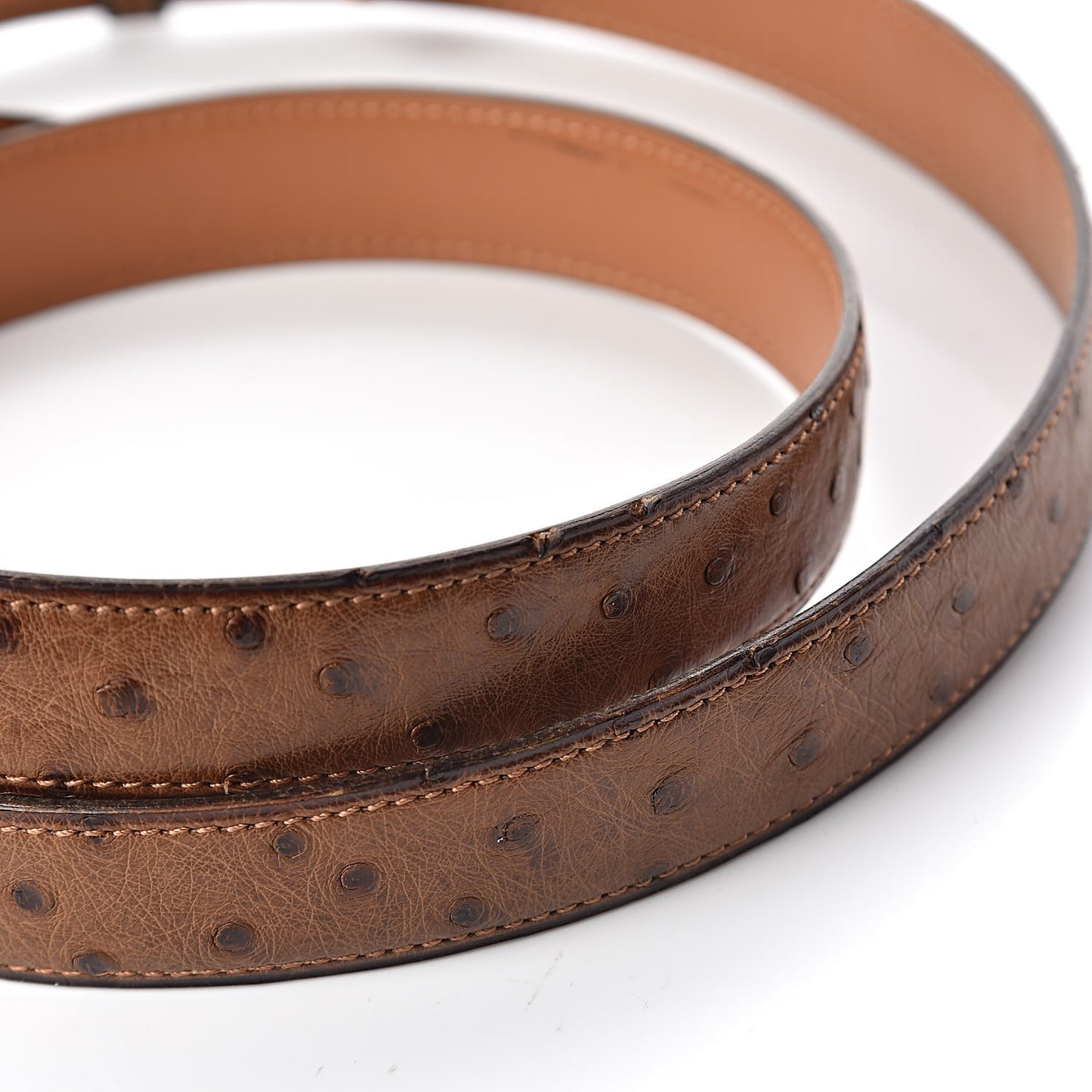 Ostrich 24mm Belt 95 Gold