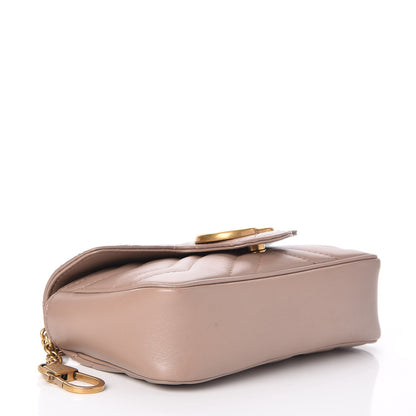 Gucci Calfskin Matelasse Super Mini GG Marmont Shoulder Bag Porcelain Rose 4 of 9