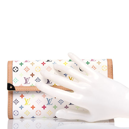Louis Vuitton Monogram Multicolor Porte Tresor International Wallet White 2 of 13