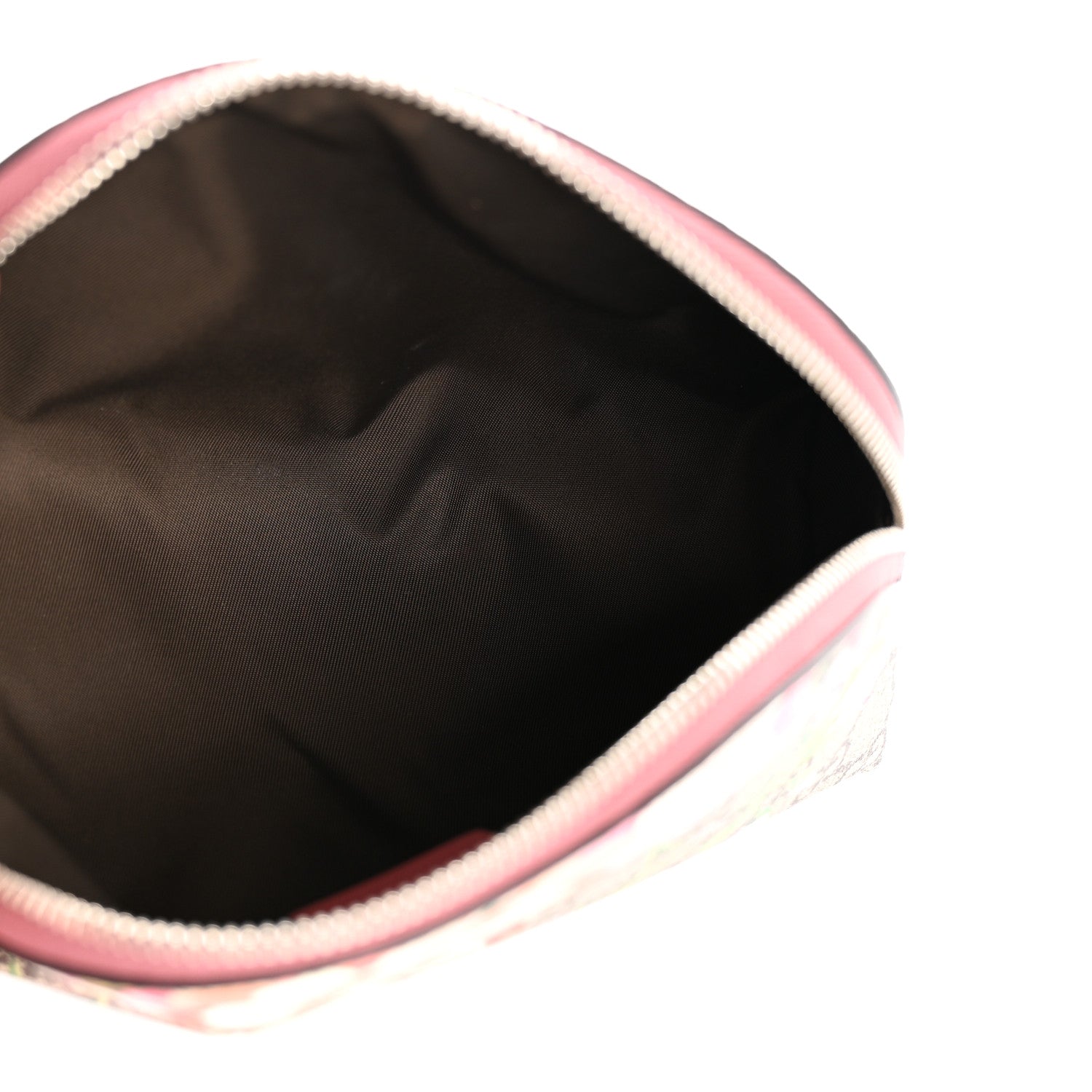 Gucci GG Supreme Monogram Blooms Pouch Cosmetic Case Beige Multicolor Dry Rose 5 of 8